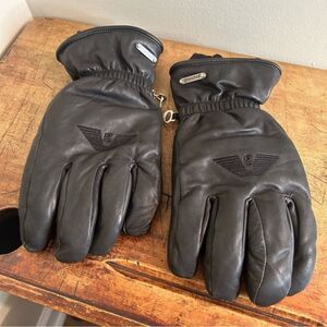 Grandoe Primaloft Black Leather Phoenix Gloves Men's L great preworn condition